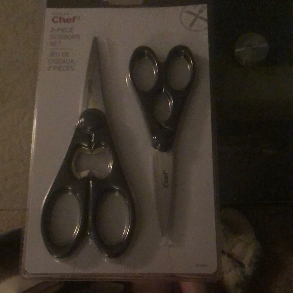 MASTER CHEF 2-Piece Black Kitchen Scissor Set